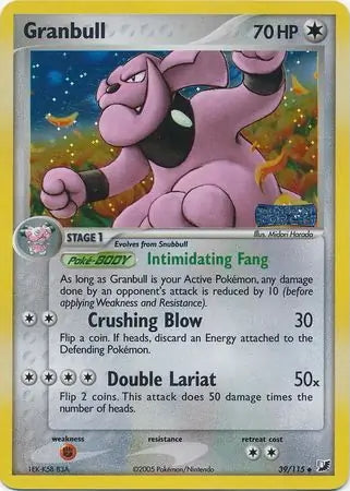 EX Unseen Forces Granbull #39/115 reverse holo