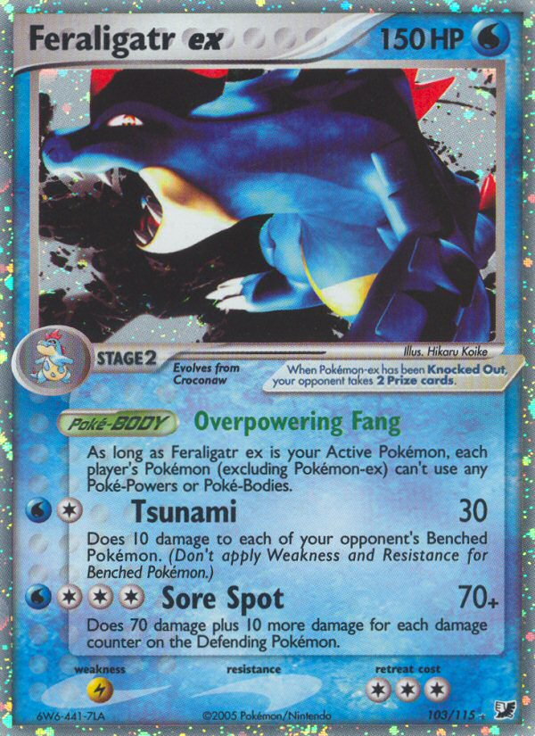 EX Unseen Forces Holo Feraligatr ex #103/115