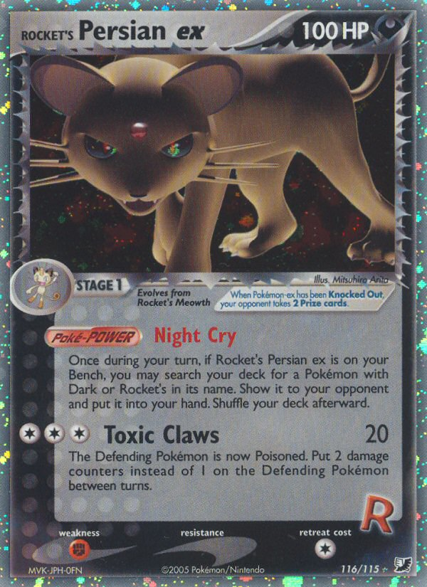 EX Unseen Forces Holo Rocket's Persian ex #116/115
