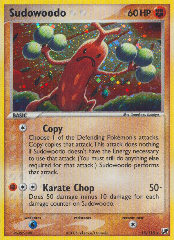 EX Unseen Forces Holo Sudowoodo #15/115