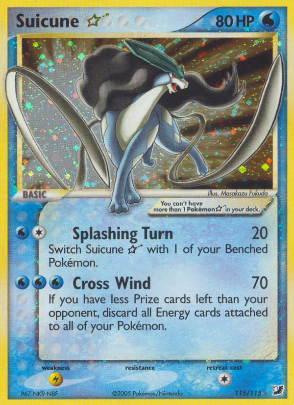 EX Unseen Forces Holo Suicune #115/115