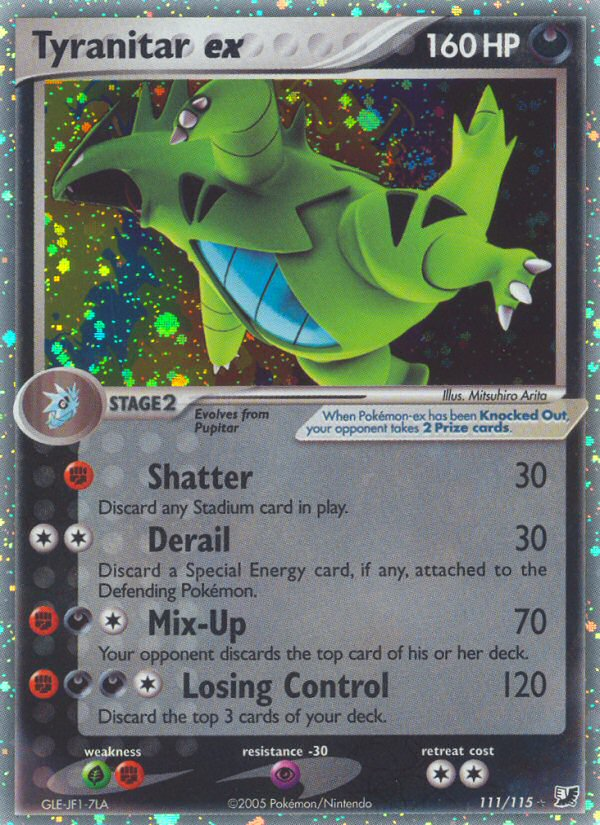 EX Unseen Forces Holo Tyranitar ex #111/115