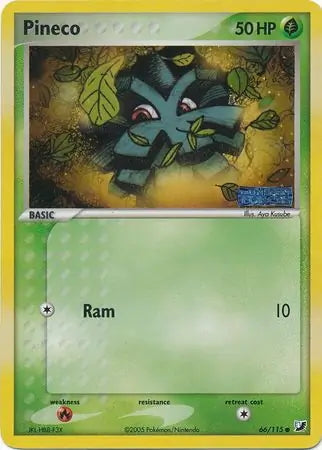 EX Unseen Forces Pineco #66/115 reverse holo