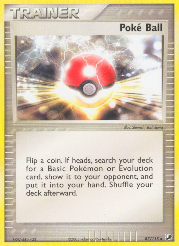 EX Unseen Forces Poke Ball #87/115