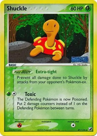 EX Unseen Forces Shuckle #47/115 reverse holo