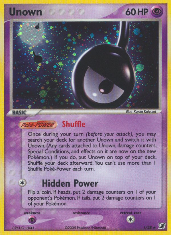 EX Unseen Forces Unown !/28