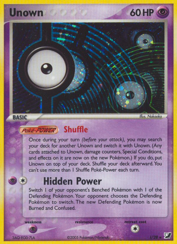 EX Unseen Forces Unown I/28