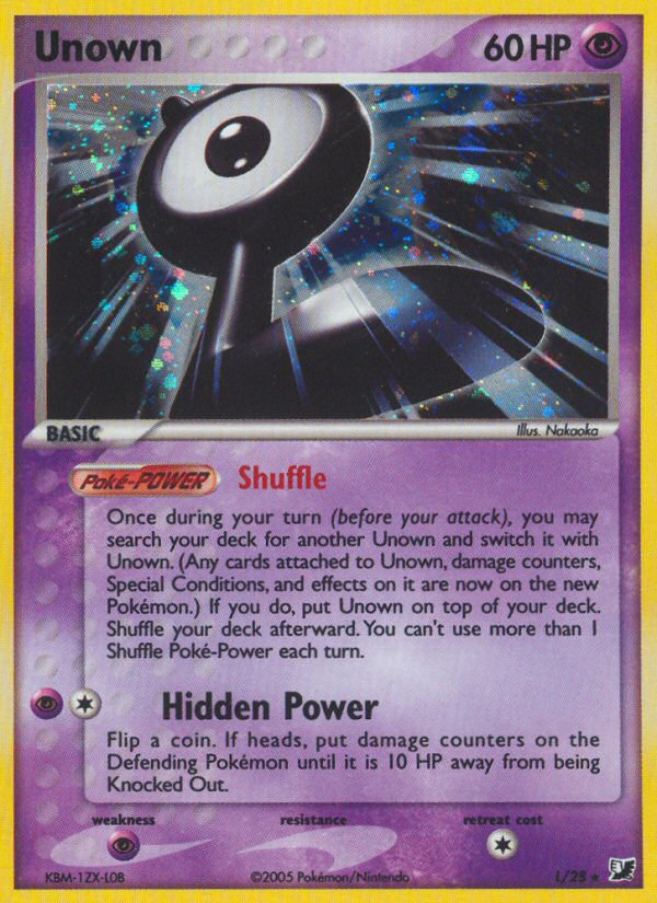 EX Unseen Forces Unown L/28
