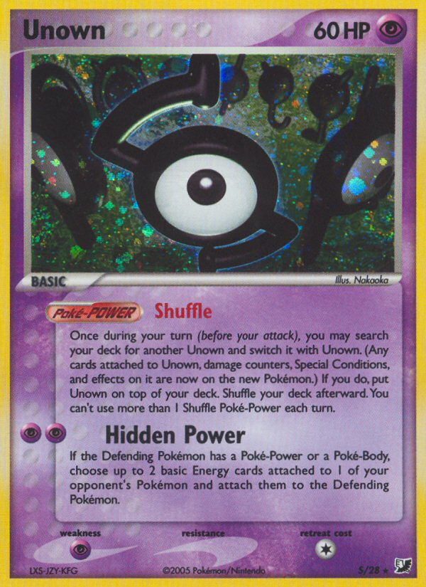 EX Unseen Forces Unown S/28