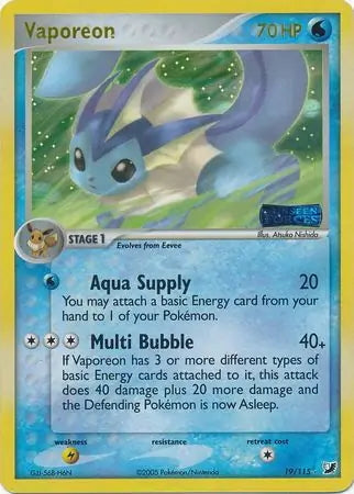 EX Unseen Forces Vaporeon #19/115 reverse holo