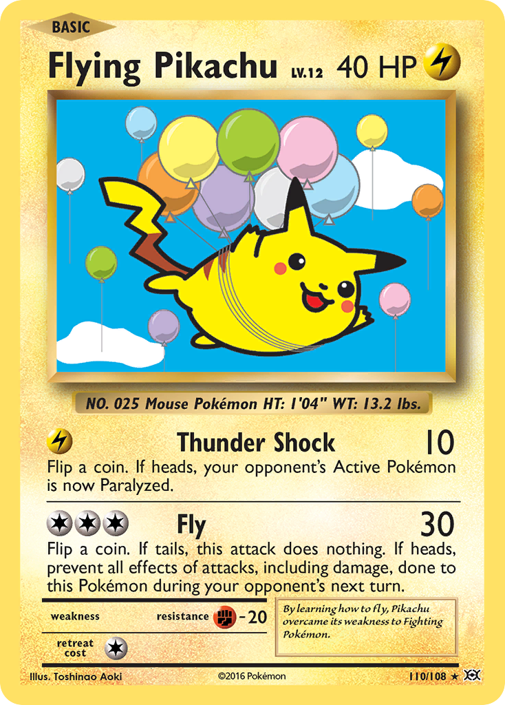 Evolutions Flying Pikachu #110/108