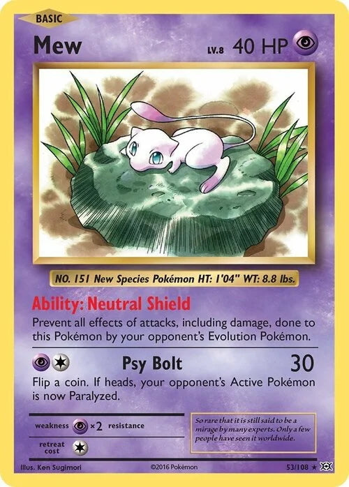 Evolutions Holo Mew #53/108