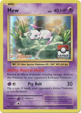 Evolutions Holo Mew #53 Third Place