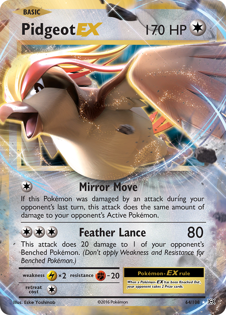 Evolutions Pidgeot EX #64/108