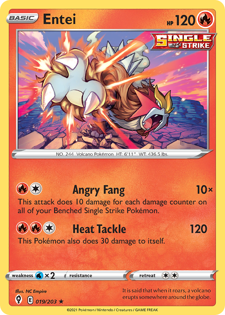 Evolving Skies Holo Entei #19/203