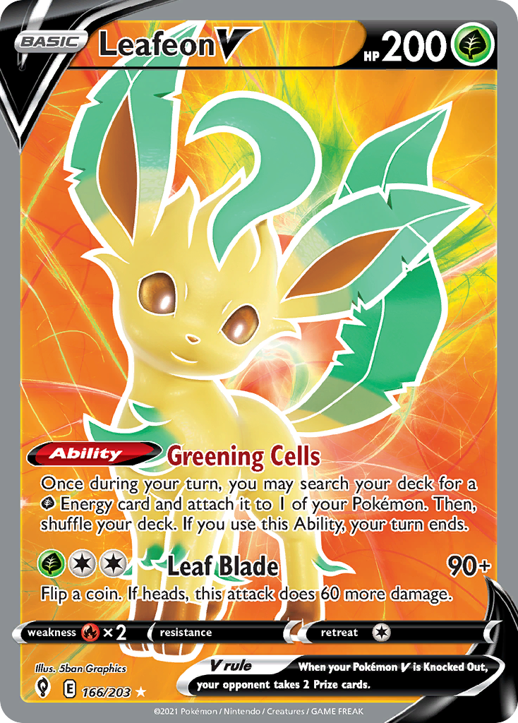 Evolving Skies Leafeon V #166/203