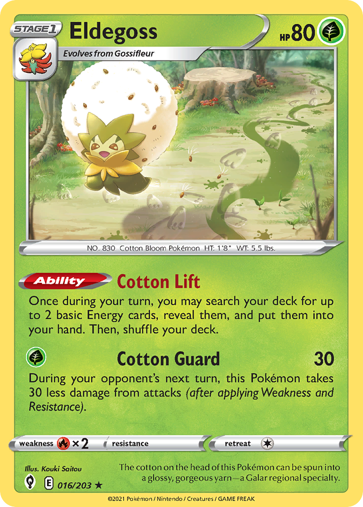 Evolving Skies Non - Holo Eldegoss #16/203