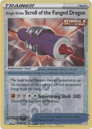 Evolving Skies Scroll of the Fanged Dragon #158/203 reverse holo