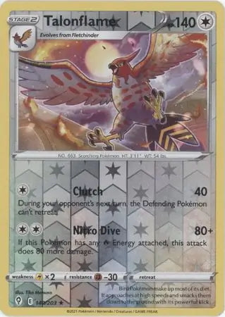 Evolving Skies Talonflame #140/203 reverse holo