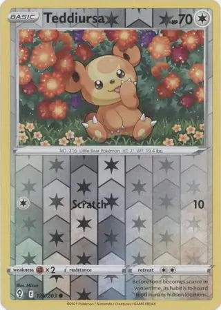 Evolving Skies Teddiursa #126/203 reverse holo