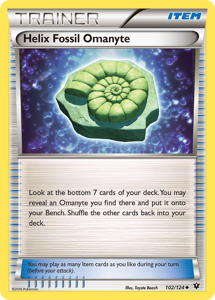 Fates Collide Helix Fossil Omanyte #102/124