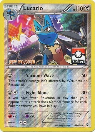 Fates Collide Lucario #63 Third Place League Promo