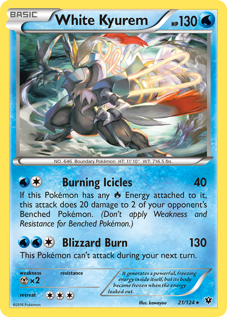 Fates Collide Non - Holo White Kyurem #21/124