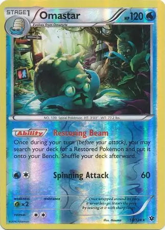 Fates Collide Omastar #18/124 reverse holo