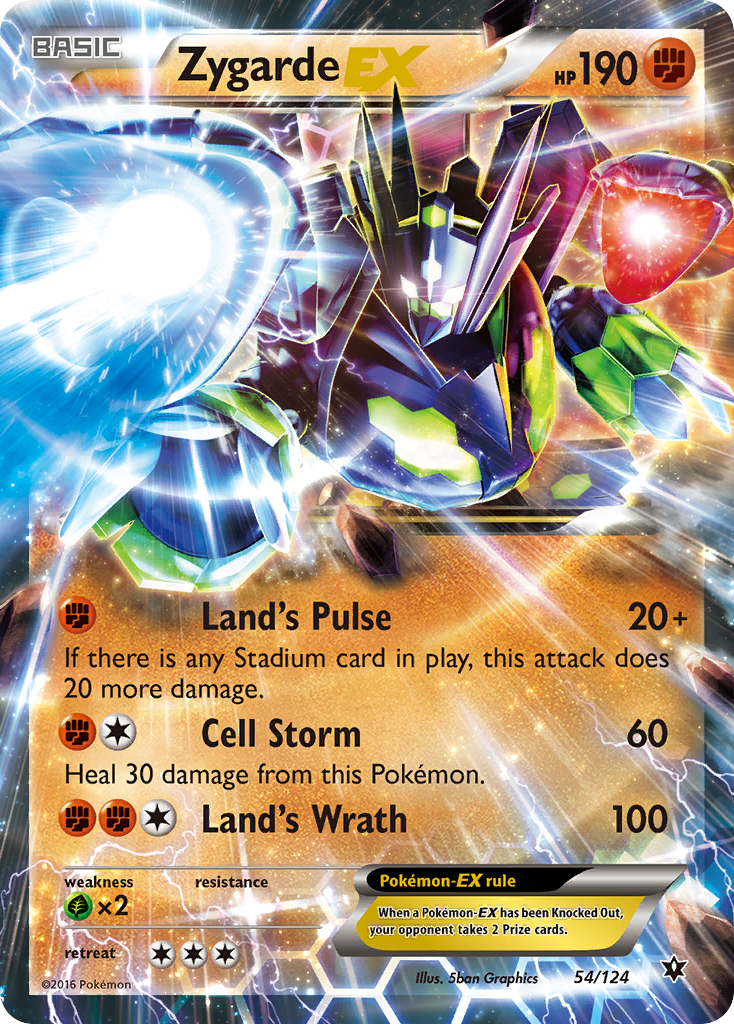Fates Collide Zygarde EX #54/124
