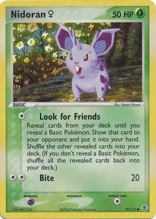 FireRed & LeafGreen Nidoran(F) #70/112 reverse holo