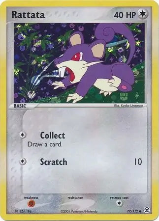 FireRed & LeafGreen Rattata #77/112 reverse holo