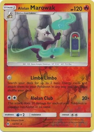 Forbidden Light Alolan Marowak #12/131 reverse holo