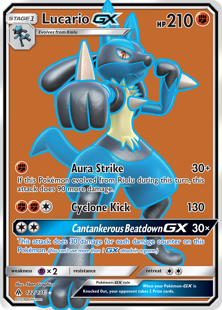 Forbidden Light Lucario GX #122/131