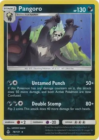 Forbidden Light Pangoro #78/131 reverse holo