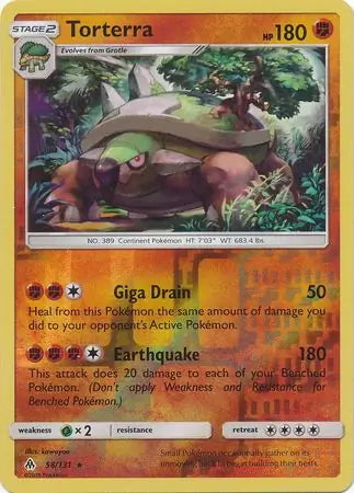 Forbidden Light Torterra #58/131 reverse holo