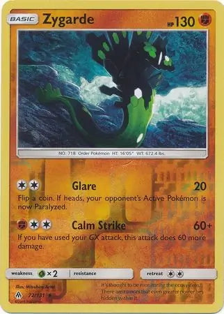 Forbidden Light Zygarde #72/131 reverse holo