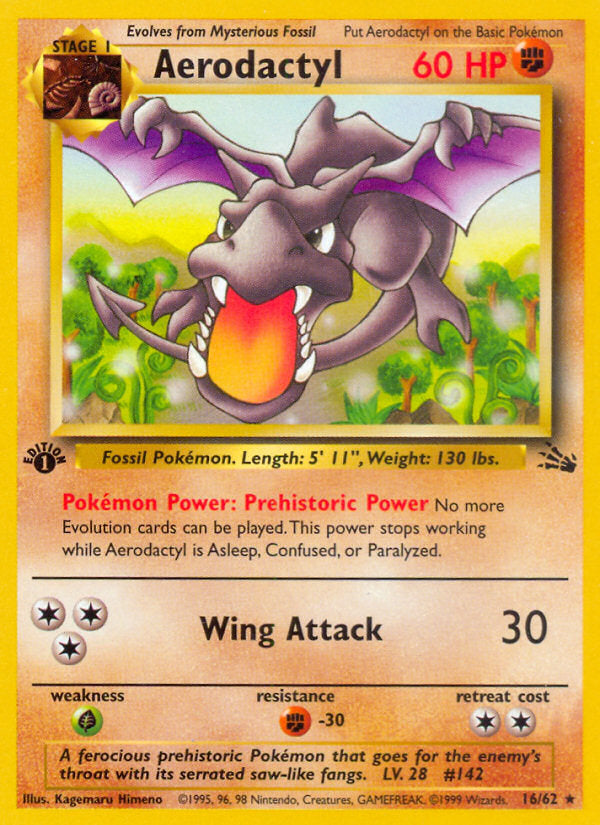 Fossil set Non Holo Aerodactyl #16/62 first edition