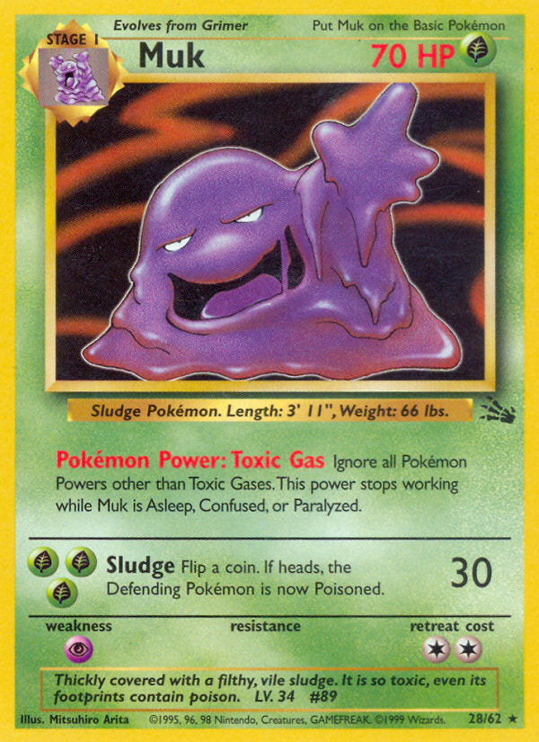Fossil set Non Holo Muk #28/62 unlimited