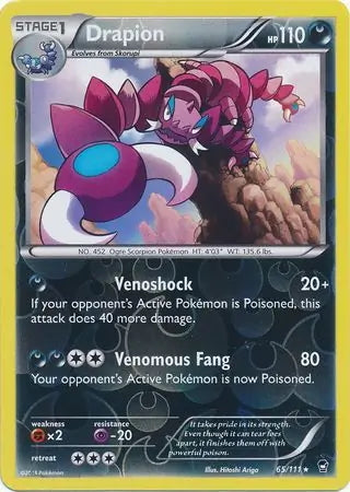 Furious Fists Drapion #65/111 reverse holo