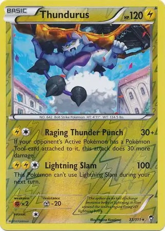 Furious Fists Thundurus #33/111 reverse holo