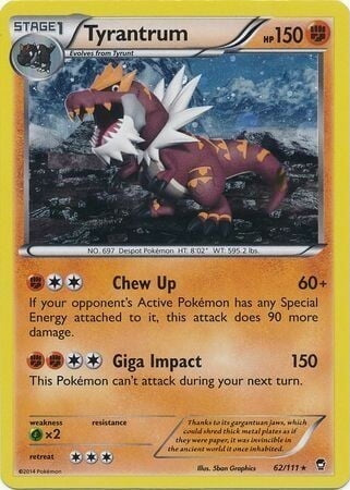 Furious Fists Tyrantrum #62/111 Cosmos Holo