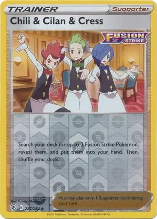 Fusion Strike Chili & Cilan & Cress #227/264 reverse holo