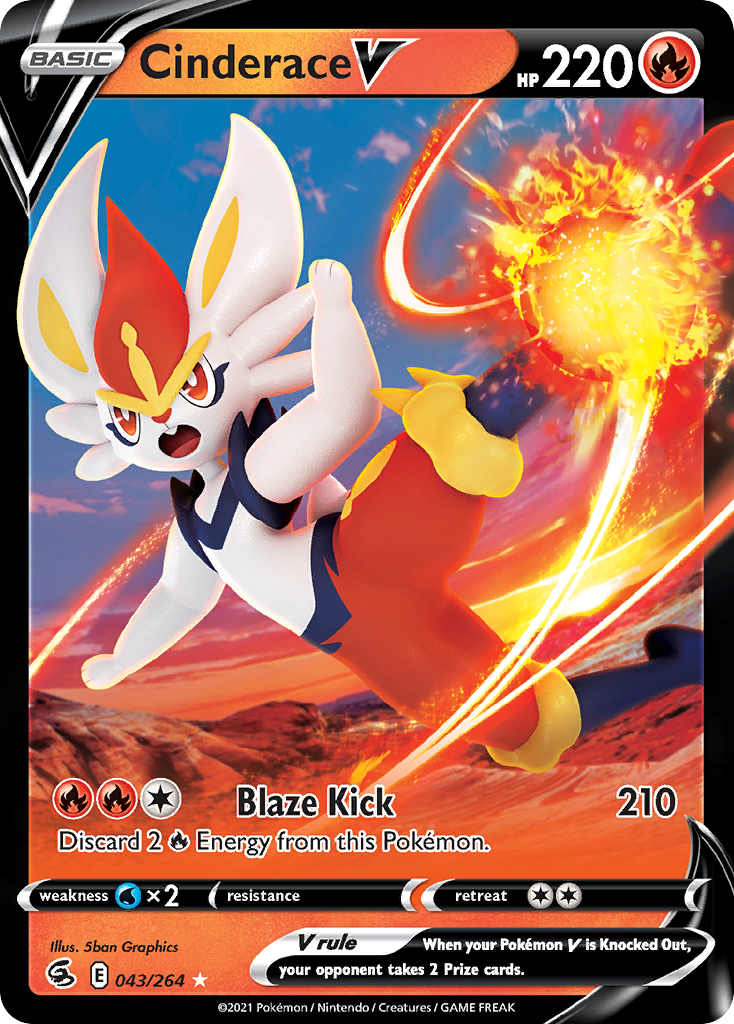 Fusion Strike Cinderace V #43/264