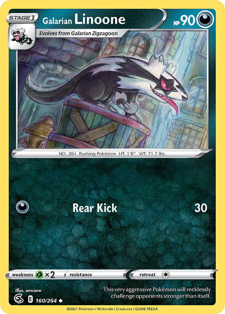 Fusion Strike Galarian Linoone #160/264