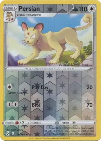 Fusion Strike Persian #200/264 reverse holo