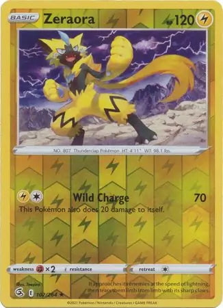 Fusion Strike Zeraora #102/264 reverse holo