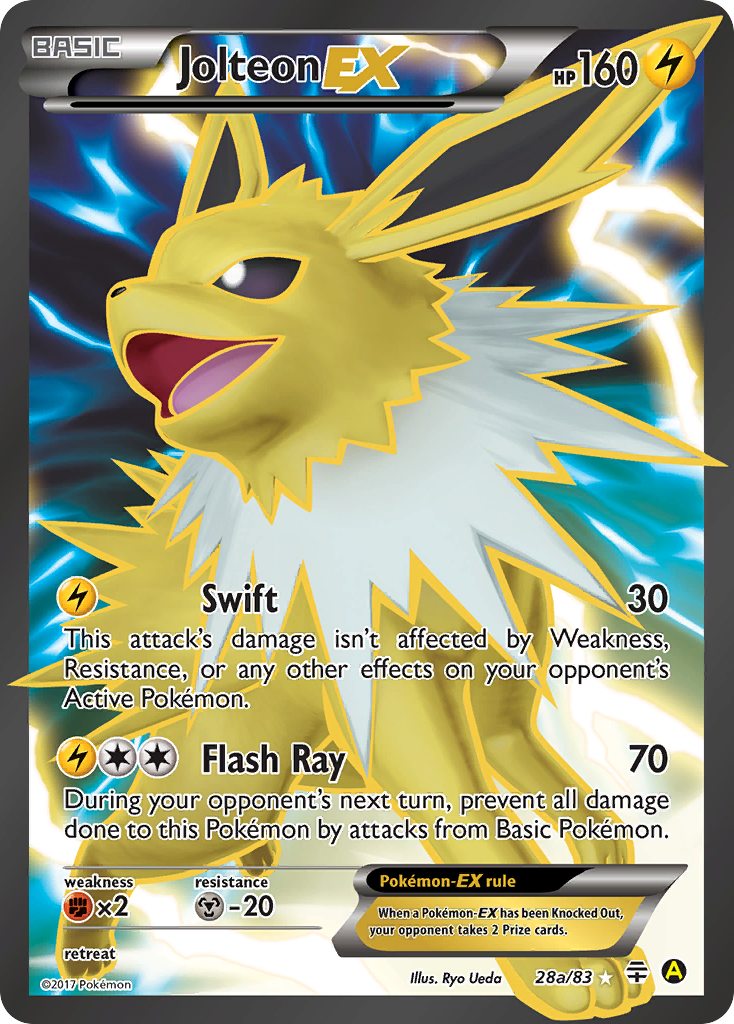 Generations Jolteon EX #28 Alternate Art Promo
