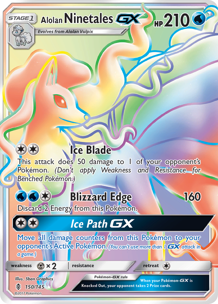 Guardians Rising Alolan Ninetales GX #150/145