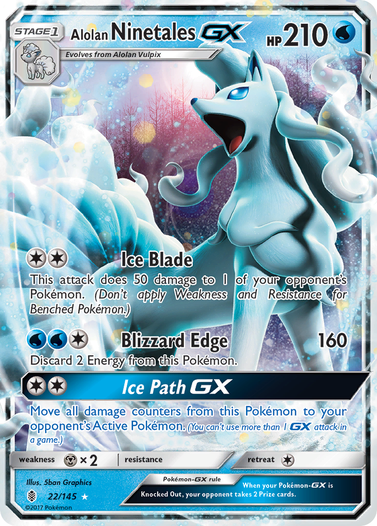 Guardians Rising Alolan Ninetales GX #22/145