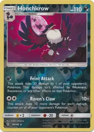 Guardians Rising Honchkrow #79/145 reverse holo